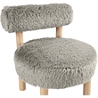 Meridian Furniture Ambre Taupe Vegan Shearling Fabric Upholstered Accent Chair