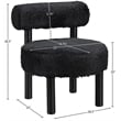 Meridian Furniture Ambre Black Vegan Shearling Fabric Upholstered Accent Chair