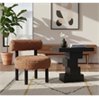 Meridian Furniture Ambre Saddle Vegan Shearling Fabric Upholstered Accent Chair