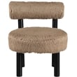 Meridian Furniture Ambre Tan Vegan Shearling Fabric Upholstered Accent Chair