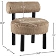 Meridian Furniture Ambre Tan Vegan Shearling Fabric Upholstered Accent Chair