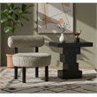 Meridian Furniture Ambre Taupe Vegan Shearling Fabric Upholstered Accent Chair