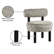 Meridian Furniture Ambre Taupe Vegan Shearling Fabric Upholstered Accent Chair