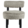 Meridian Furniture Ambre Taupe Vegan Shearling Fabric Upholstered Accent Chair