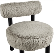 Meridian Furniture Ambre Taupe Vegan Shearling Fabric Upholstered Accent Chair