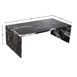 Meridian Furniture Pienza Black Marble Coffee Table