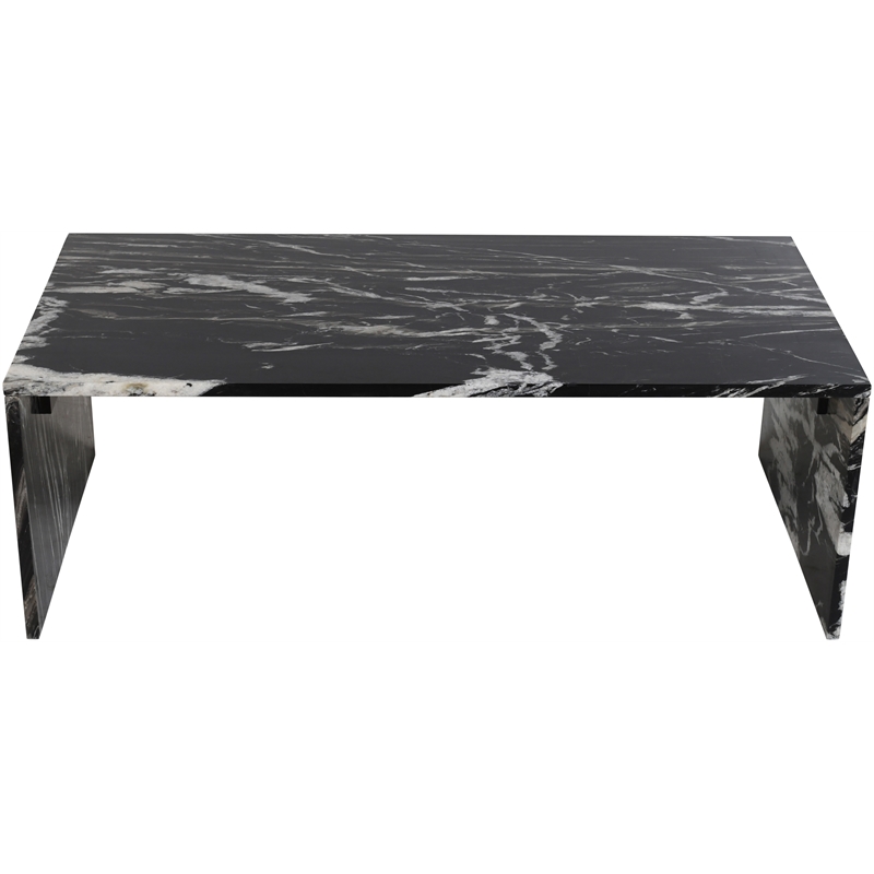 Meridian Furniture Pienza Black Marble Coffee Table