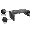 Meridian Furniture Pienza Black Marble Coffee Table