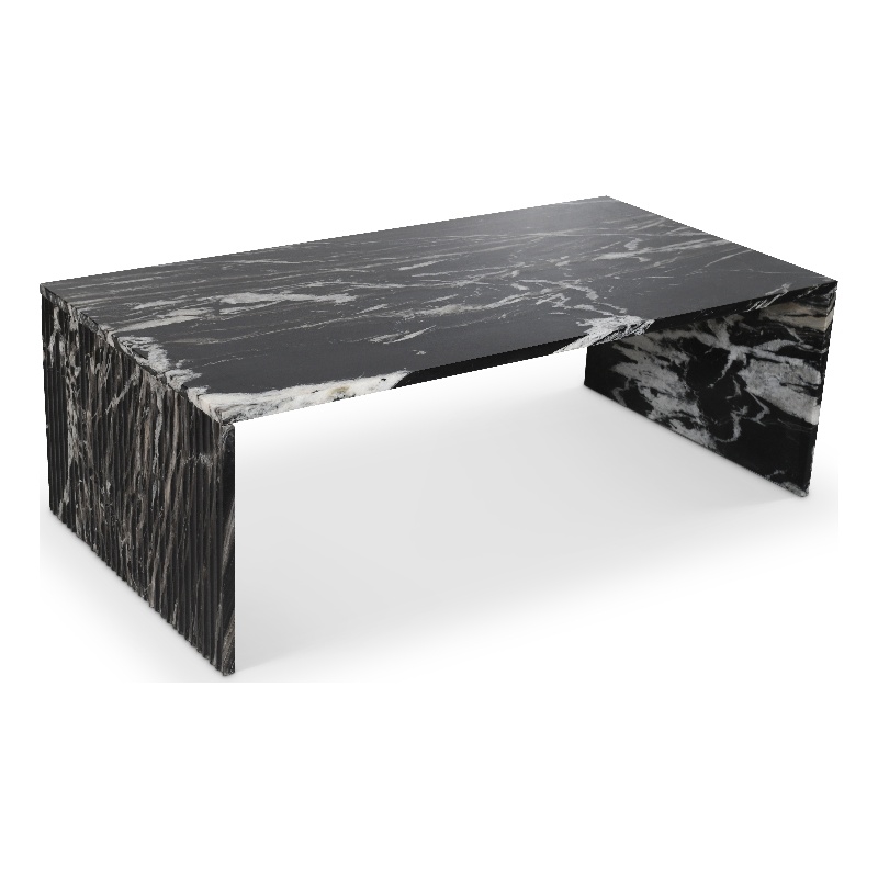 Meridian Furniture Pienza Black Marble Coffee Table