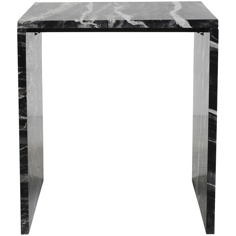 Meridian Furniture Pienza Black Marble End Table