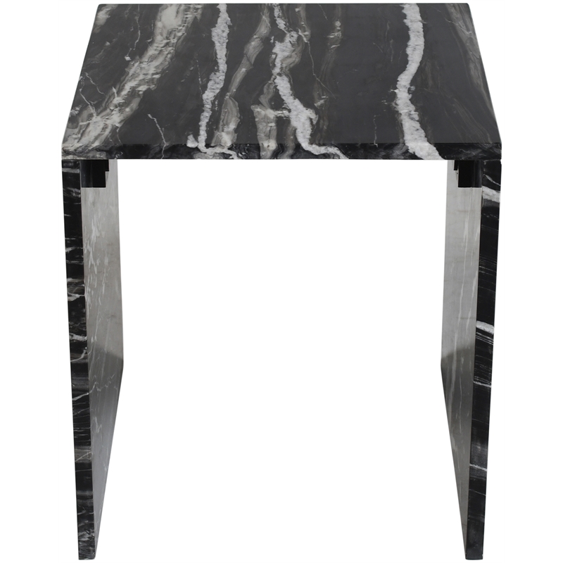 Meridian Furniture Pienza Black Marble End Table