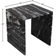 Meridian Furniture Pienza Black Marble End Table