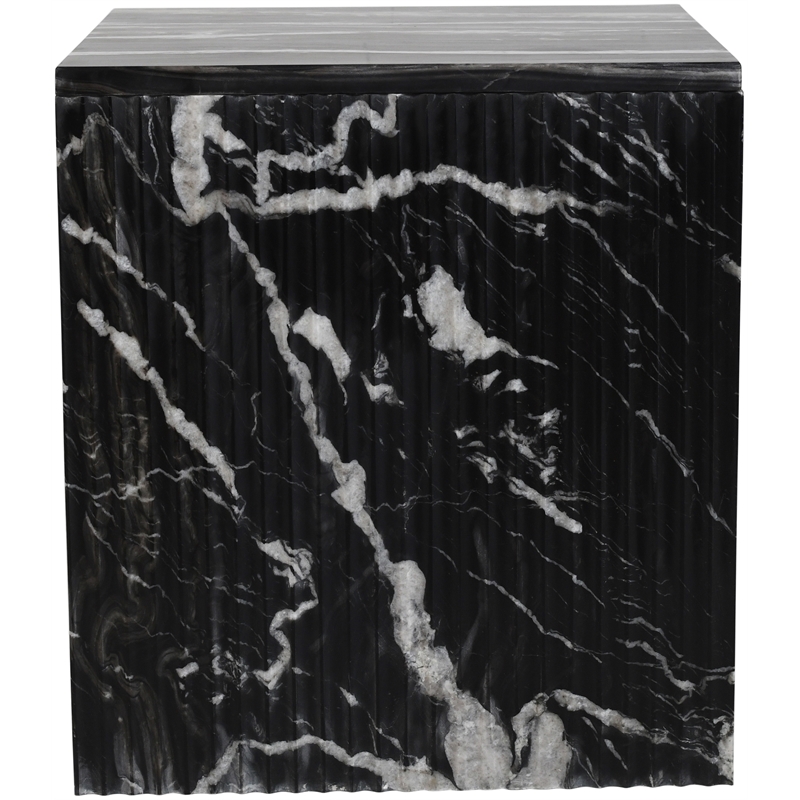 Meridian Furniture Pienza Black Marble End Table