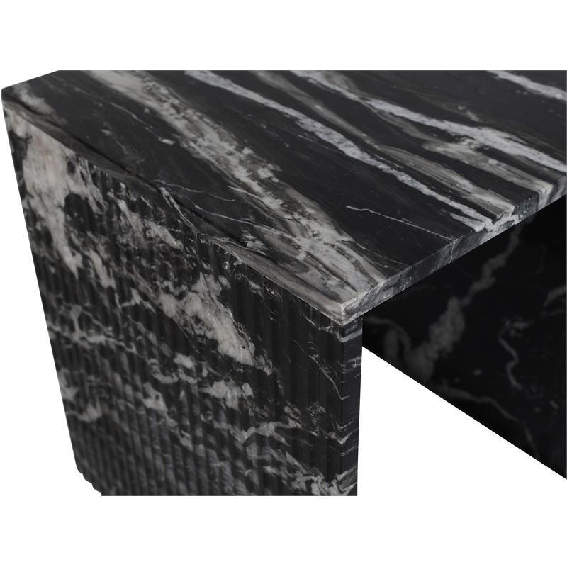 Meridian Furniture Pienza Black Marble End Table