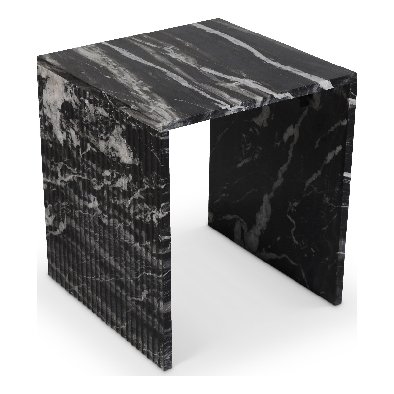 Meridian Furniture Pienza Black Marble End Table