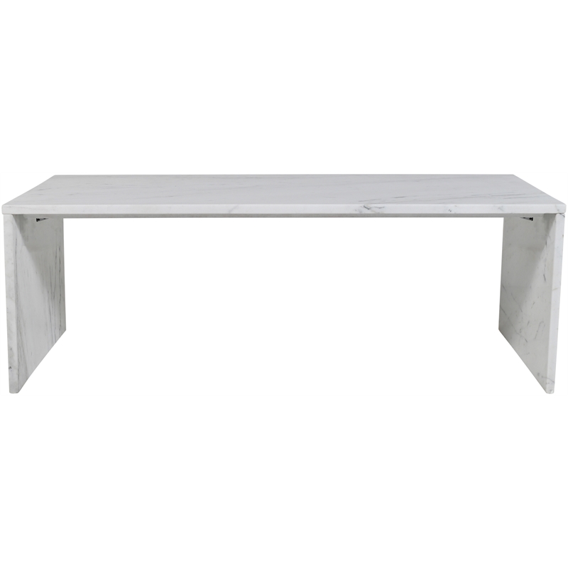 Meridian Furniture Pienza White Marble Coffee Table