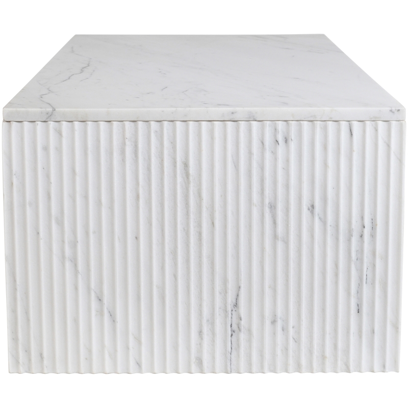 Meridian Furniture Pienza White Marble Coffee Table