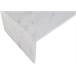 Meridian Furniture Pienza White Marble Coffee Table