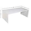 Meridian Furniture Pienza White Marble Coffee Table