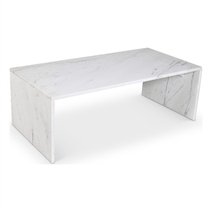Meridian Furniture Pienza White Marble Coffee Table