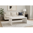 Meridian Furniture Pienza White Marble Coffee Table
