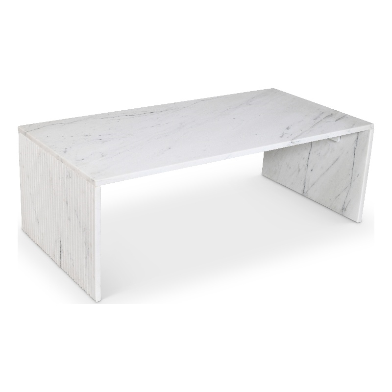 Meridian Furniture Pienza White Marble Coffee Table