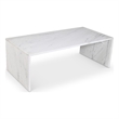 Meridian Furniture Pienza White Marble Coffee Table