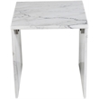 Meridian Furniture Pienza White Marble End Table