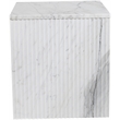 Meridian Furniture Pienza White Marble End Table