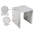 Meridian Furniture Pienza White Marble End Table