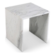 Meridian Furniture Pienza White Marble End Table