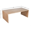 Meridian Furniture Pienza Beige Travertine Coffee Table