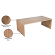 Meridian Furniture Pienza Beige Travertine Coffee Table