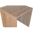 Meridian Furniture Pienza Beige Travertine End Table