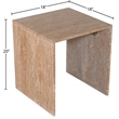 Meridian Furniture Pienza Beige Travertine End Table
