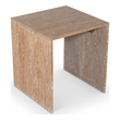 Meridian Furniture Pienza Beige Travertine End Table