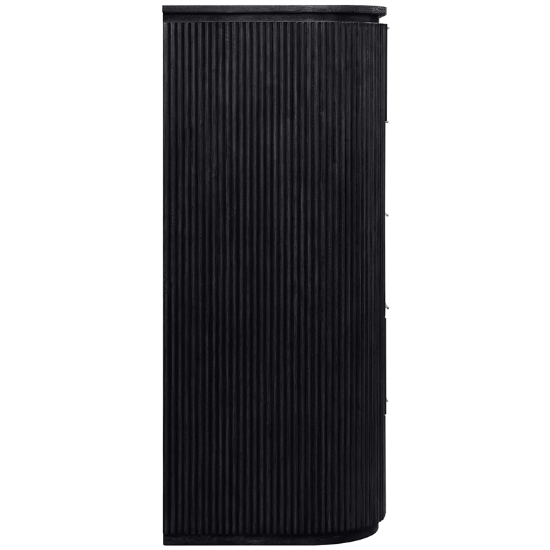 Meridian Furniture Astrid Black Solid Wood And Oak Veneer Chest