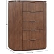 Meridian Furniture Astrid Brown Solid Wood And Oak Veneer Chest