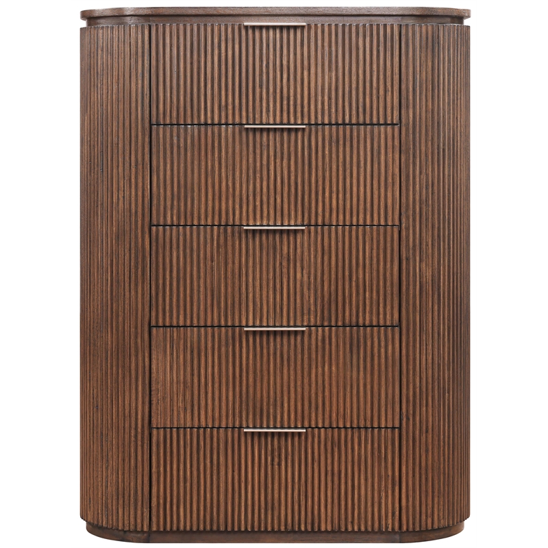 Meridian Furniture Astrid Brown Solid Wood And Oak Veneer Chest