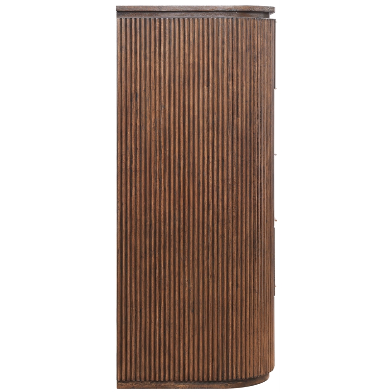 Meridian Furniture Astrid Brown Solid Wood And Oak Veneer Chest