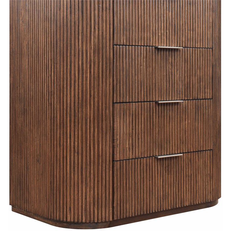 Meridian Furniture Astrid Brown Solid Wood And Oak Veneer Chest