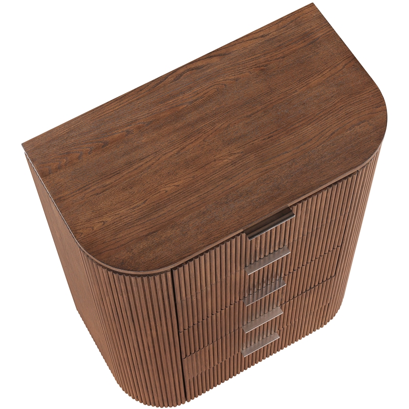 Meridian Furniture Astrid Brown Solid Wood And Oak Veneer Chest