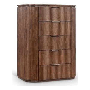 Meridian Furniture Astrid Brown Solid Wood And Oak Veneer Chest