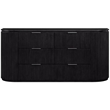 Meridian Furniture Astrid Black Solid Wood And Oak Veneer Dresser