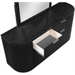 Meridian Furniture Astrid Black Solid Wood And Oak Veneer Dresser