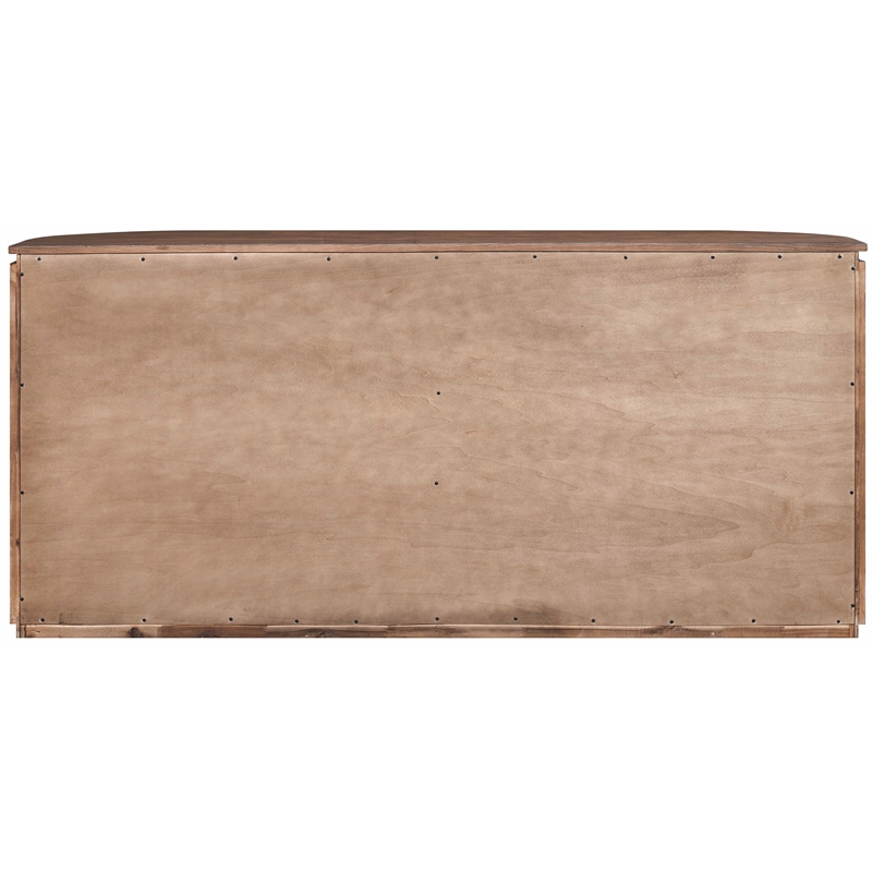 Meridian Furniture Astrid Brown Solid Wood And Oak Veneer Dresser