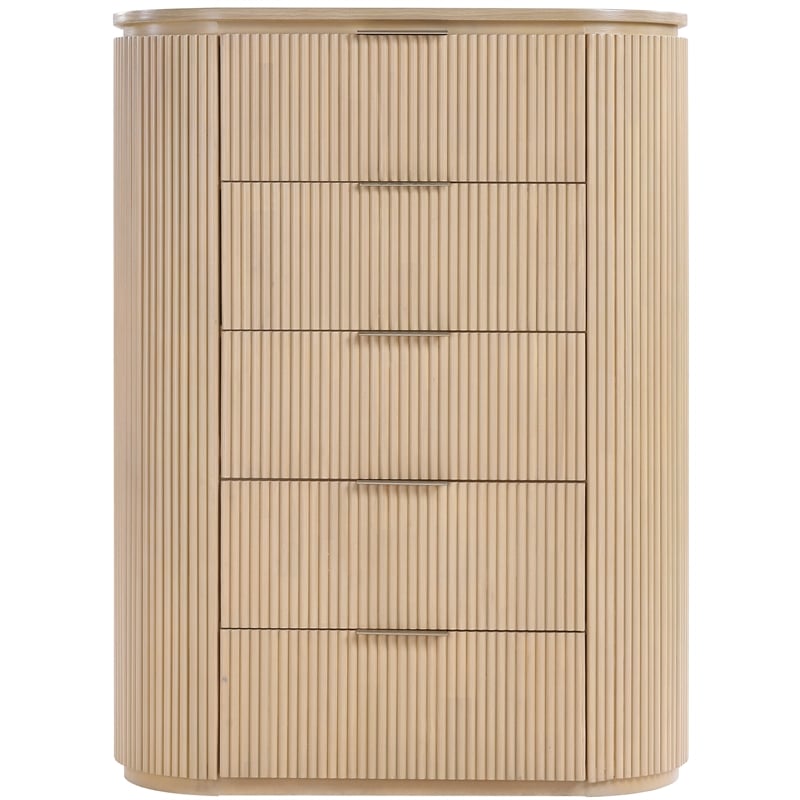 Meridian Furniture Astrid Natural Solid Wood And Oak Veneer Chest