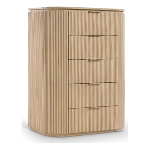 Meridian Furniture Astrid Natural Solid Wood And Oak Veneer Chest