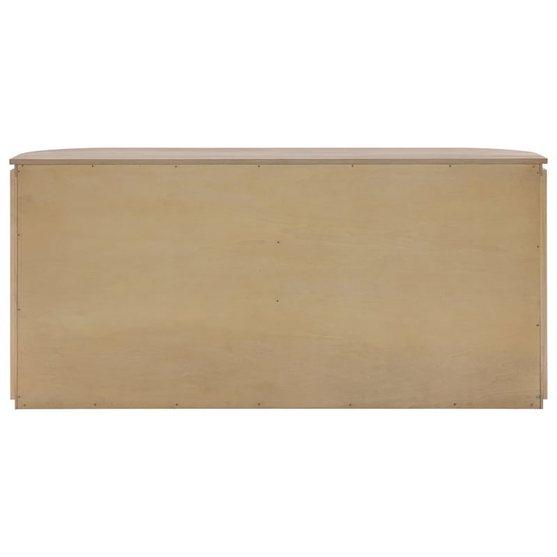 Meridian Furniture Astrid Natural Solid Wood And Oak Veneer Dresser