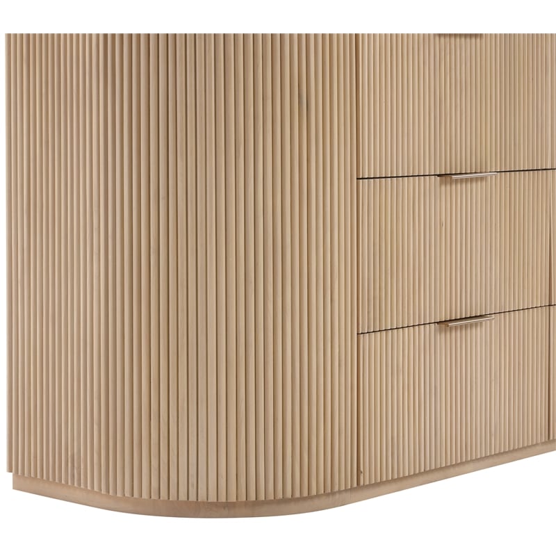 Meridian Furniture Astrid Natural Solid Wood And Oak Veneer Dresser